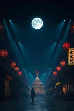竖版海报：午夜修表店里亮着台灯的工作台