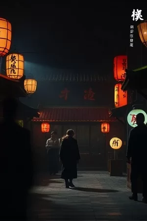 竖版海报：第七码头堆叠的集装箱与锈色吊臂