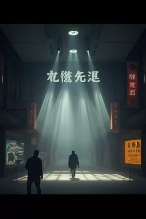 竖版海报：星轨拾荒者穿行于环形空间站的舷窗